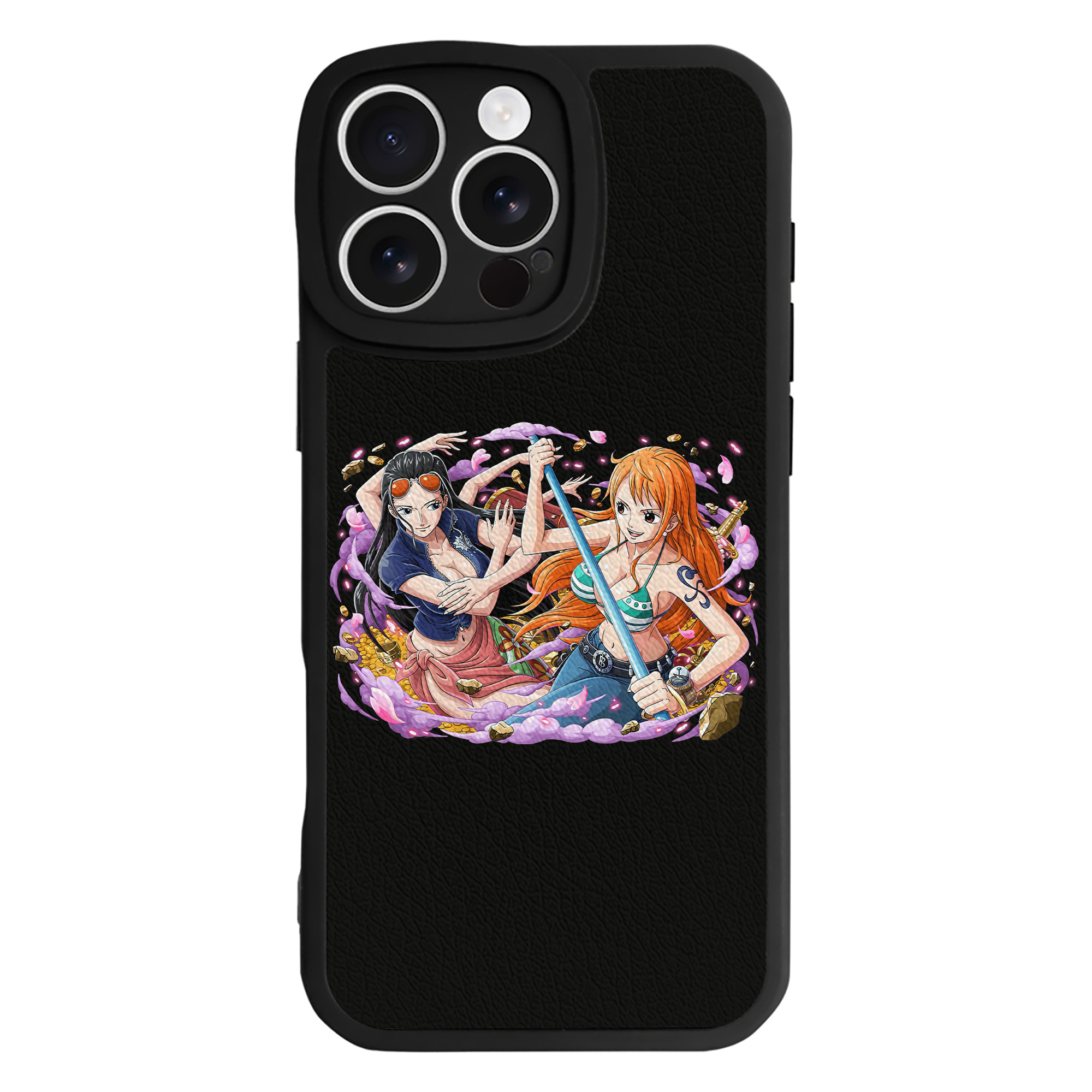 （画像用） ワンピース ニコ・ロビン ONE PIECE Nico Robin 【iPhone 16シリーズ対応】シリコンスマホケース（レザー調） 材質：シリコン